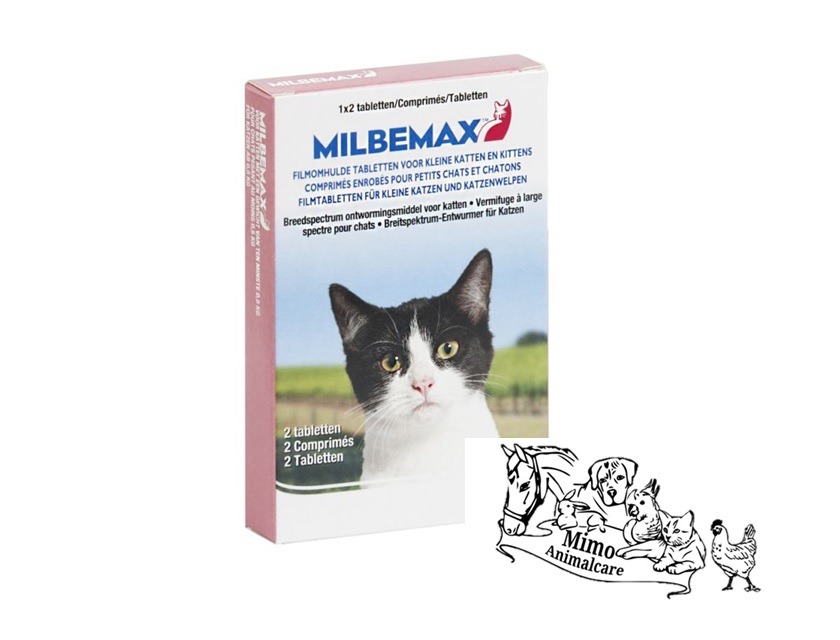 kussen strip Bedachtzaam Milbemax Kat Klein Kittens 2 Tabletten - Ontworming-Vlooien-Teken -  www.mimo-animalecare.nl